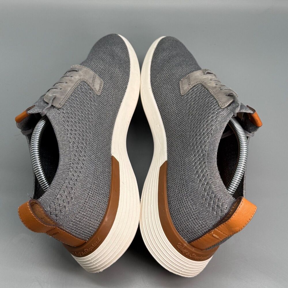 Wolf & Shepherd SwiftKnit Men's 11 Gray White Mesh Low Top Derby Sneakers Shoes - Picture 6 of 10